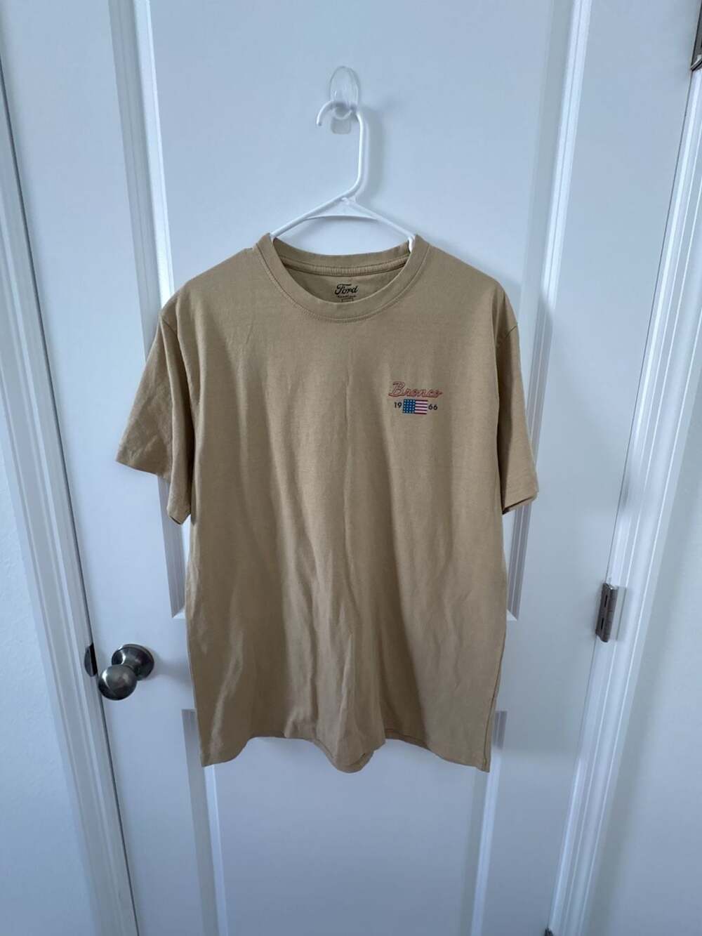 Ford Bronco Since 1966 American Flag Graphic Roadtrip T-Shirt